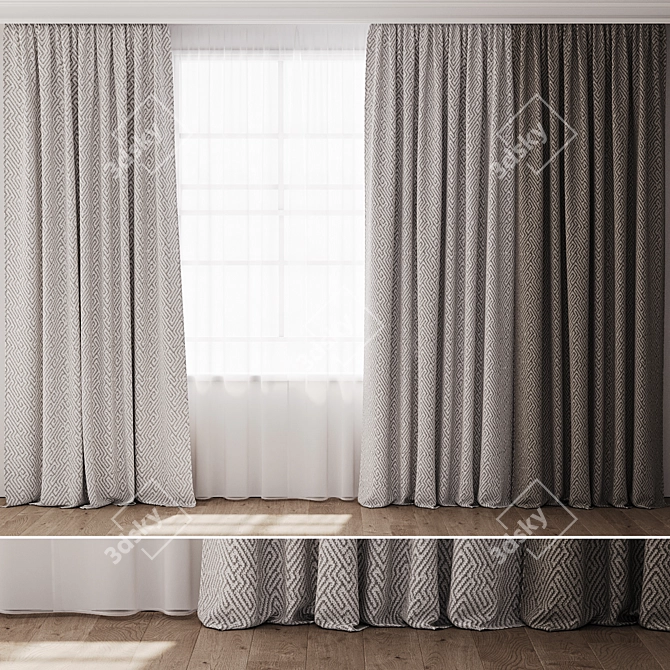 Corona Render Curtain 3Ds Max 3D model image 1