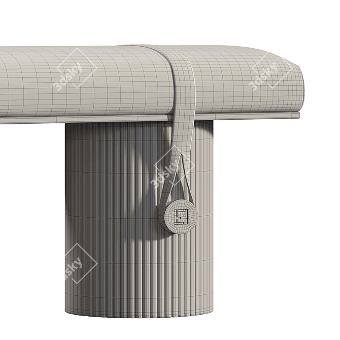 Fendi Casa F-ench Bench - Stylish Harmony 3D model image 4