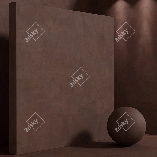 Seamless Concrete Plaster Set 3D model image 4