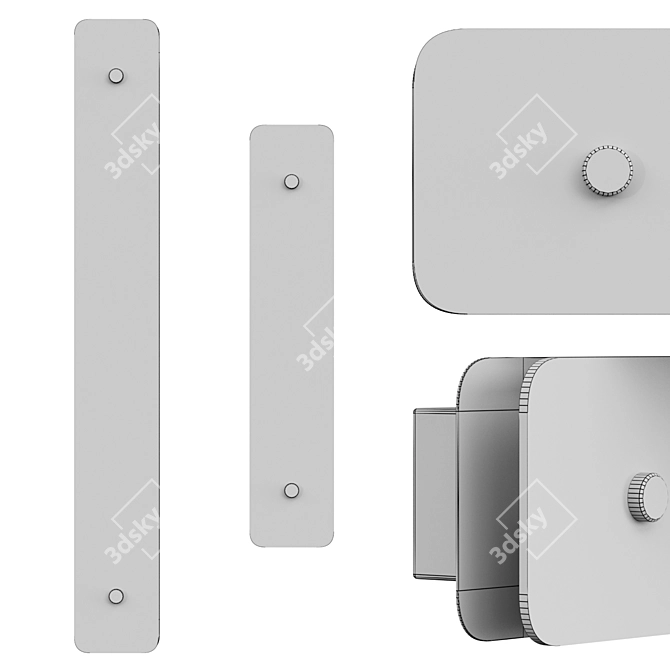 Elegant Glass Wall Light - Maya Maytoni 3D model image 2