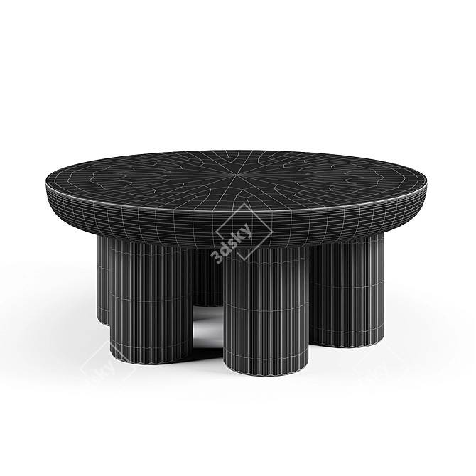 Kalokagathos Wood Coffee Table 3D model image 2