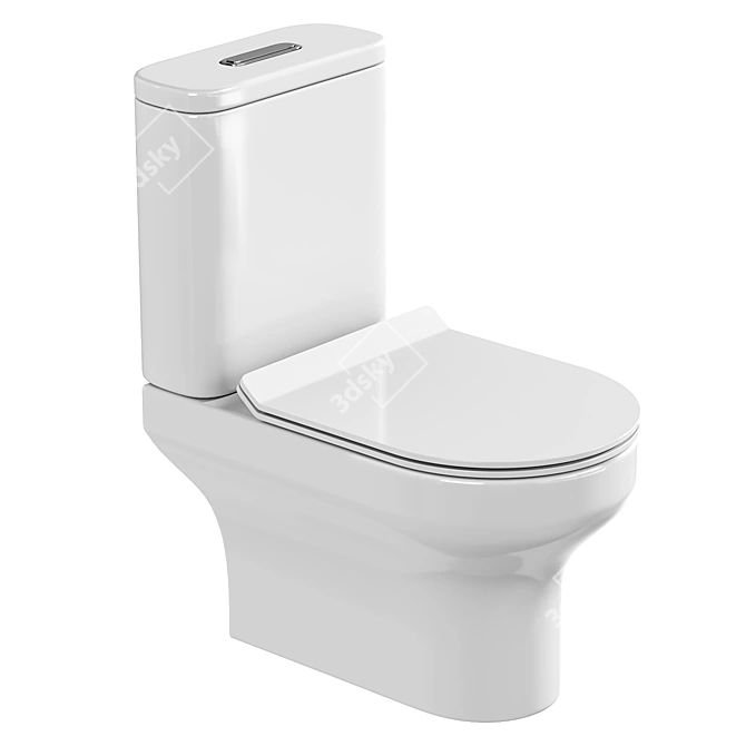 Agger AT04000 Compact Toilet 3D model image 1