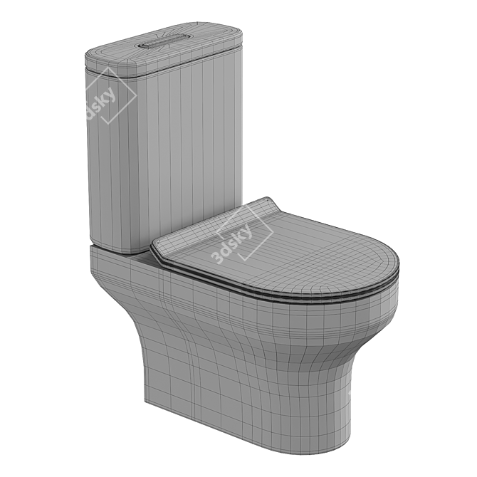 Agger AT04000 Compact Toilet 3D model image 4