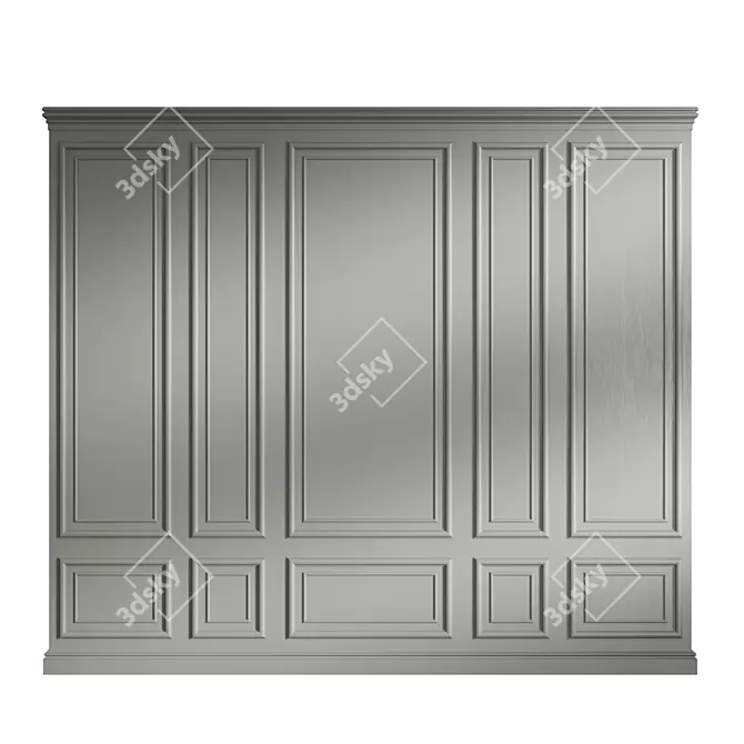 Classic Wall Panels 07 3D model image 2