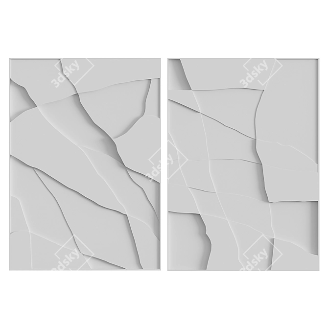 Customized Gypsum 3D Panels 3D model image 1