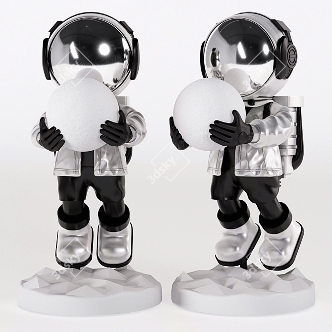 Fantasy Astronaut Floor Light 3D model image 6