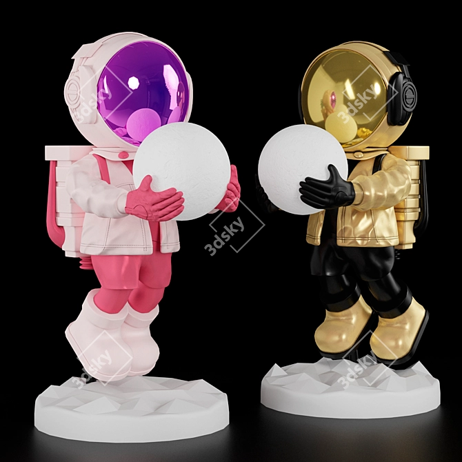 Fantasy Astronaut Floor Light 3D model image 9