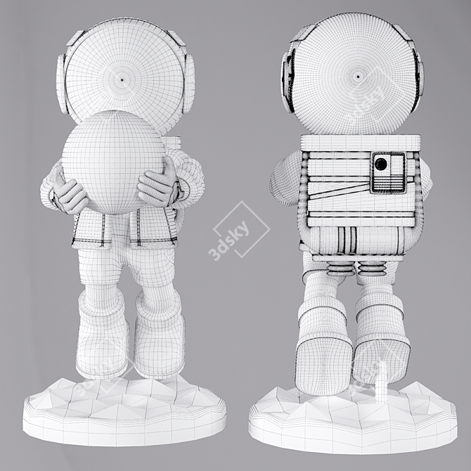 Fantasy Astronaut Floor Light 3D model image 15