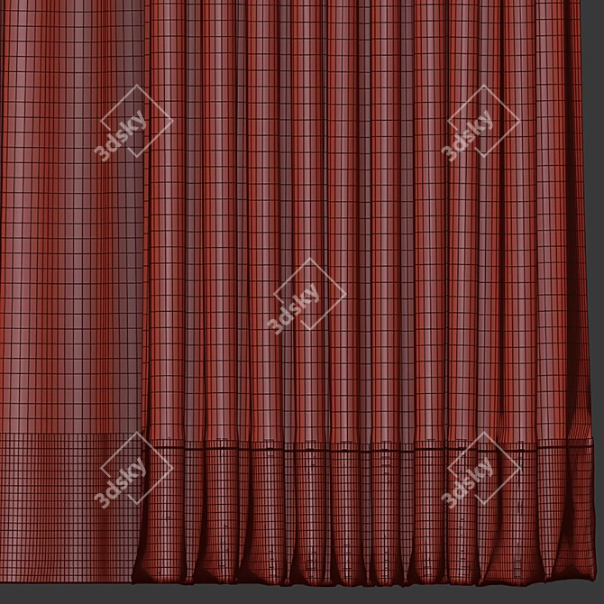 Texture-Mapped Curtain Model 3D model image 4