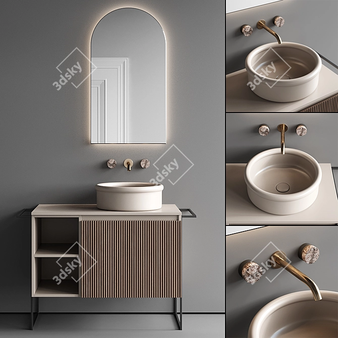 Relax Vanity Set with Brera 3D model image 1