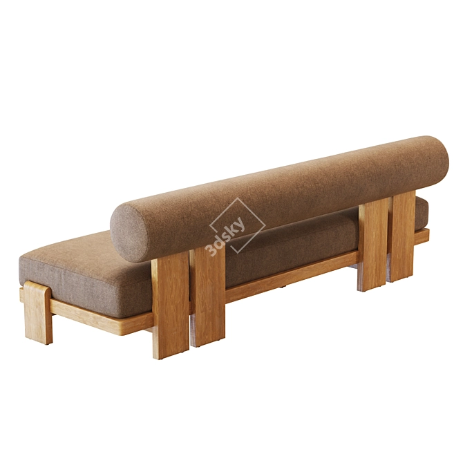 Vigo Teak Sofa 3D Model 3D model image 5