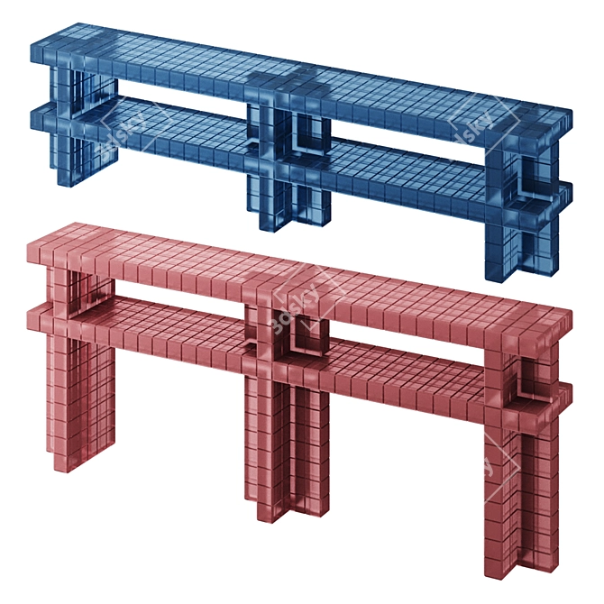 Elegant Metropolis Console Furniture 3D model image 1