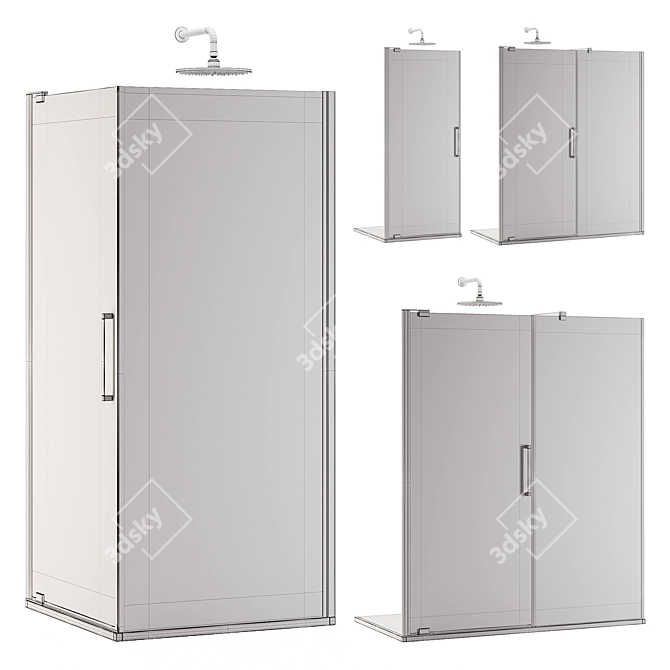 Disenia Slim Shower Cabins 3D model image 6