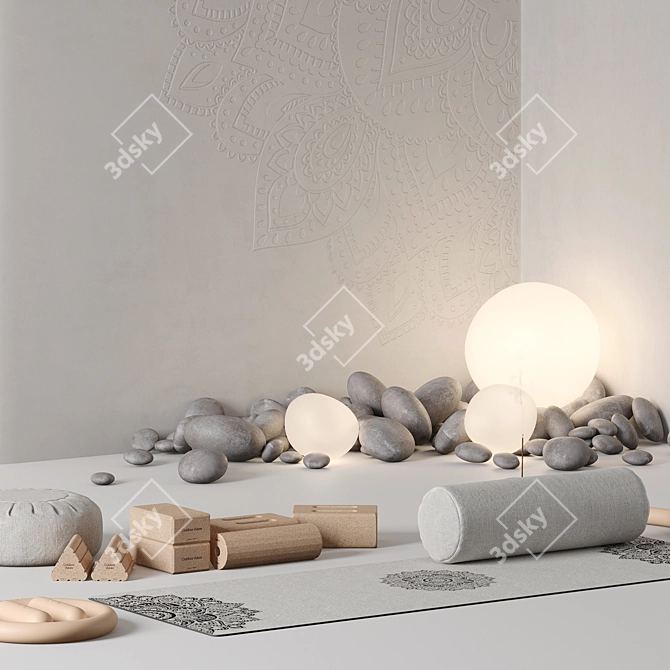 Zen Soul Yoga Meditation Set 3D model image 2