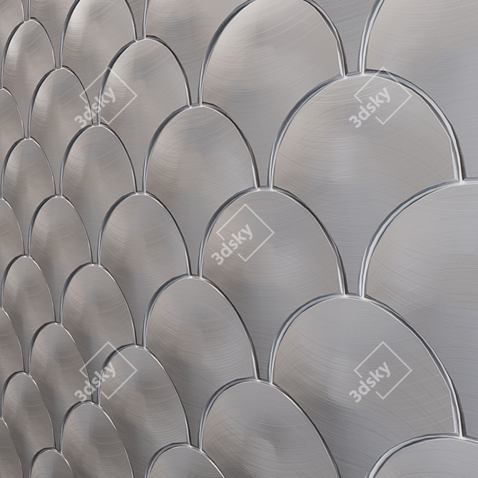 Luxury Metallic Mosaic Tile Set 3D model image 4