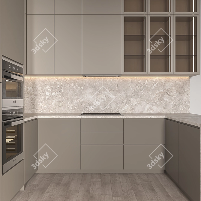 Modern Kitchen Interior 3D Model 3D model image 5