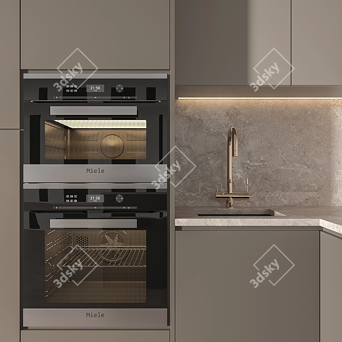 Modern Kitchen Interior 3D Model 3D model image 6