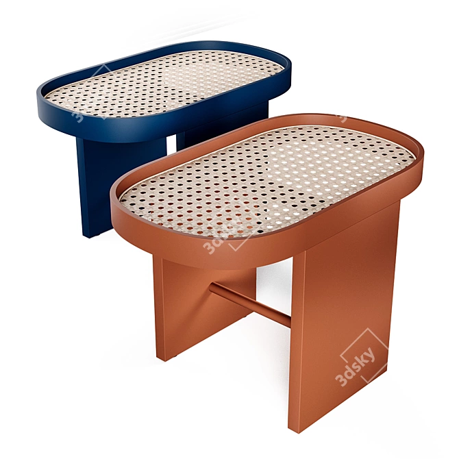 Copper Piani Side Table by Patricia Urquiola 3D model image 1