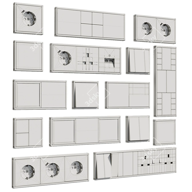 Jung LS 990 Switches: Ultimate Connectivity 3D model image 5