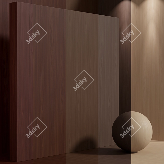 Exotic Wood Seamless Texture Set 3D model image 1