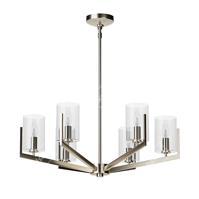 Kichler Adjustable Rod Chandelier 3D model image 2