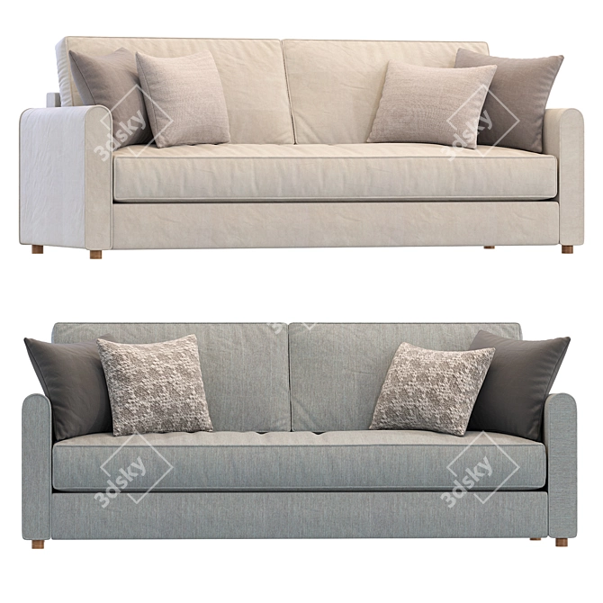 Modern Lille Sofa Design 3D model image 1