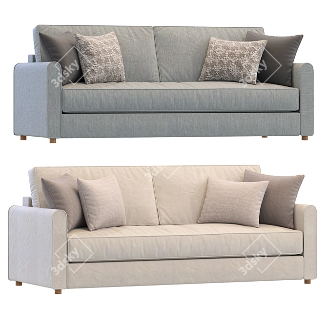 Modern Lille Sofa Design 3D model image 2
