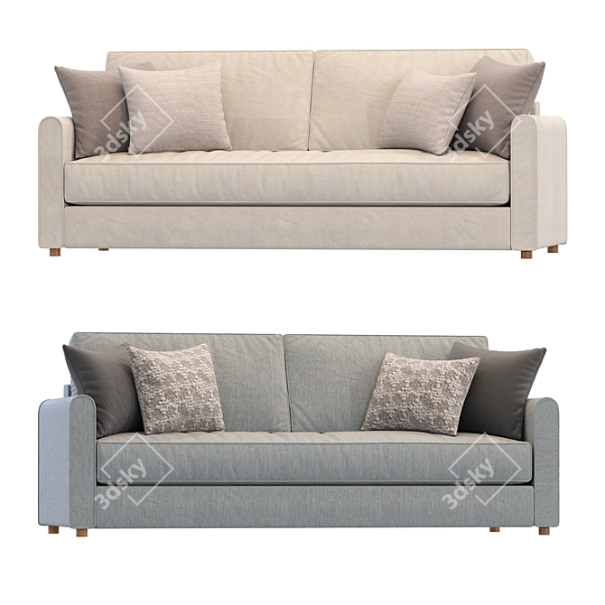 Modern Lille Sofa Design 3D model image 3