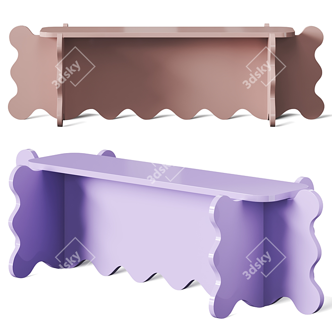 Westman Curvy Bench - Furniture 3D Model 3D model image 3