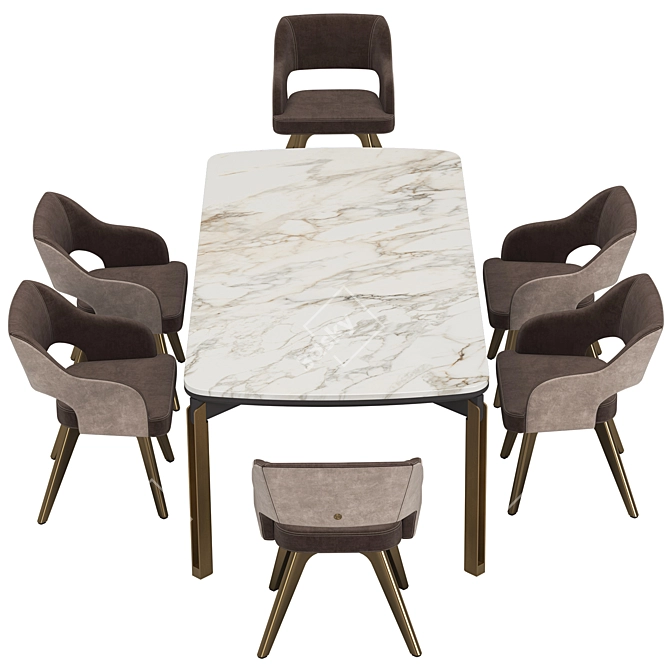 Modern Mirage 36 Dining Set 3D model image 3