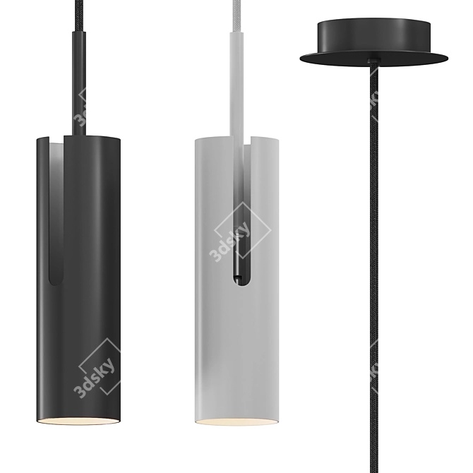 Adjustable Pendant Light with Splinelike Cords 3D model image 3