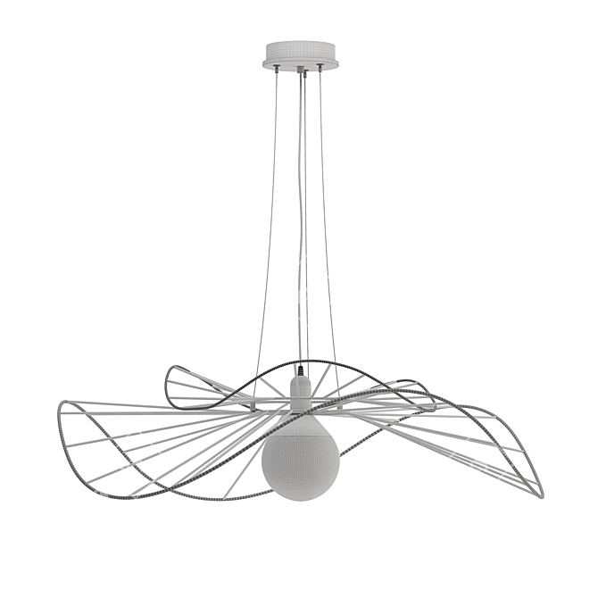 Elegant NINFEA Pendant Light 3D model image 3