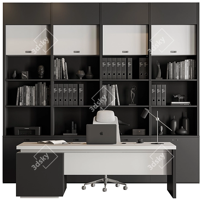 Executive Boss Desk Office 552 3D model image 1