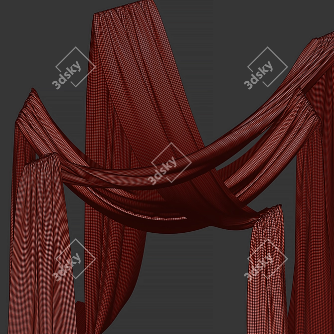 Ceiling Drapes for Events 3D model image 4