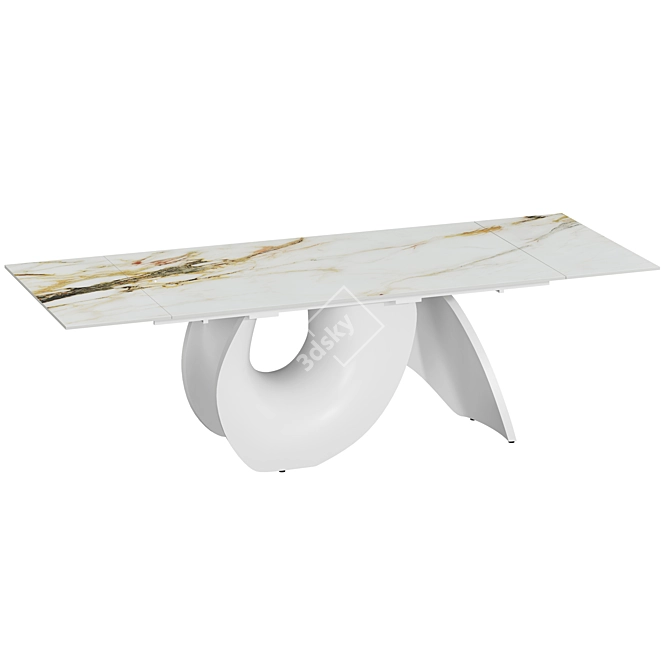Julia 3D Glass Folding Table 3D model image 1