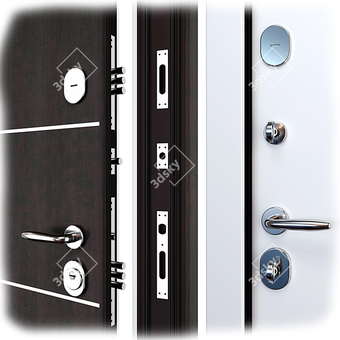 Solo Berez Metal Entry Door 3D model image 2