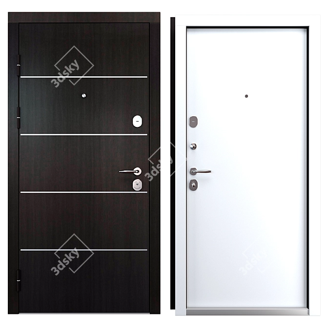 Solo Berez Metal Entry Door 3D model image 3