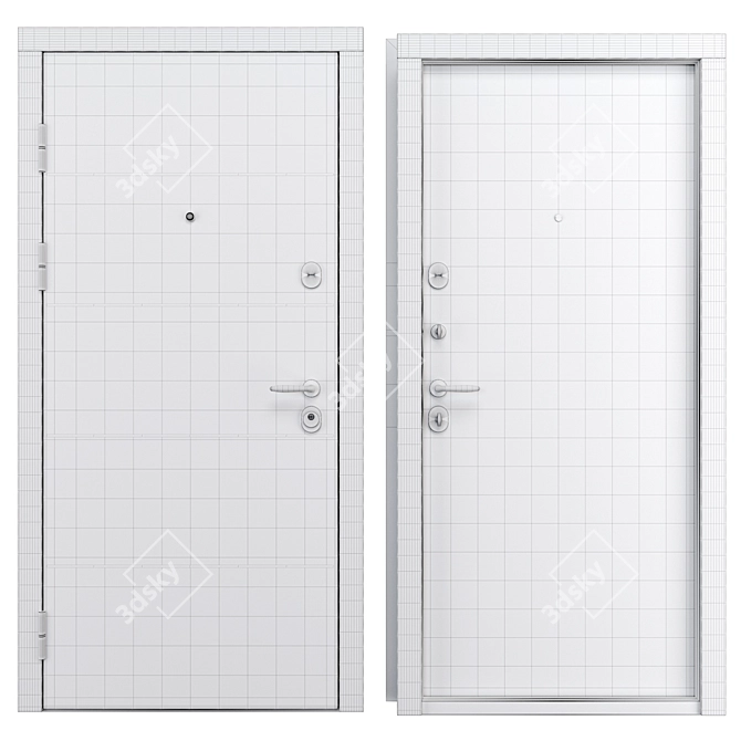 Solo Berez Metal Entry Door 3D model image 4