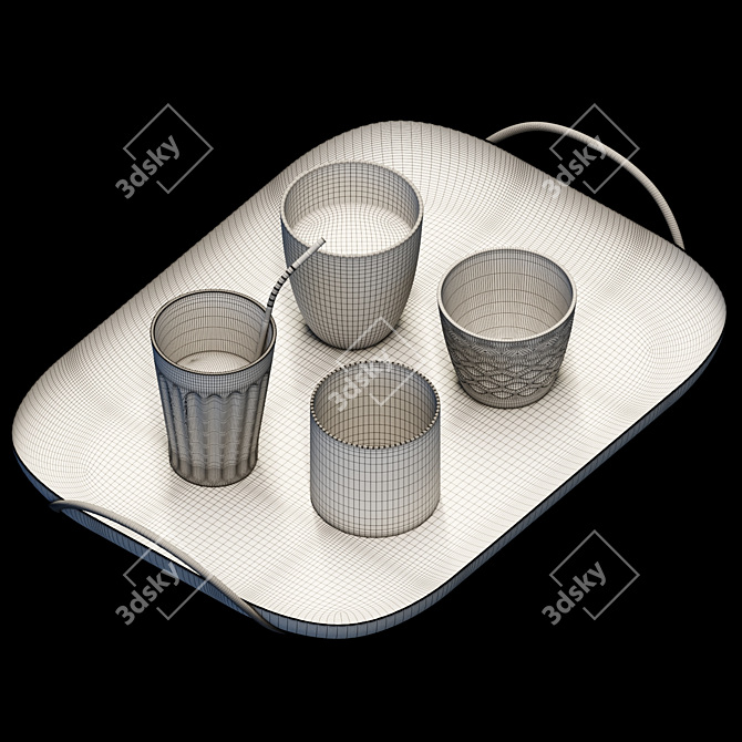 Elegant Zara Home Kitchen Set 3D model image 7