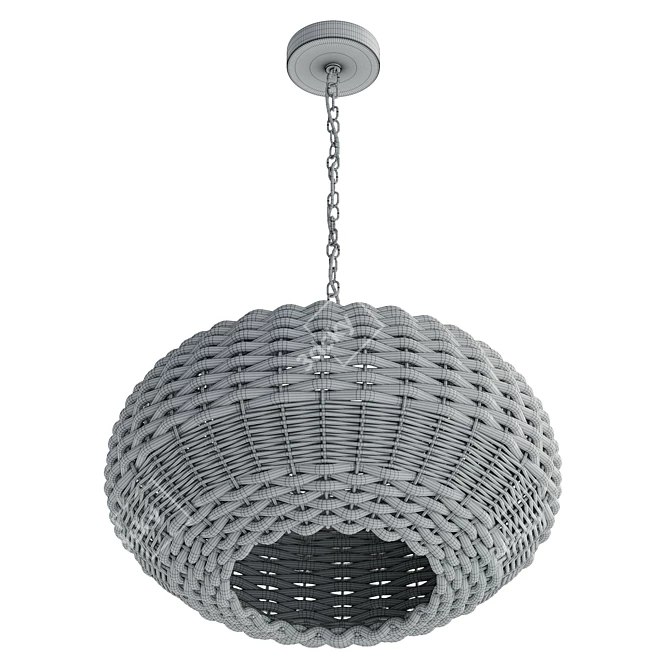 Luxurious Agnes Pendant Light 3D model image 6