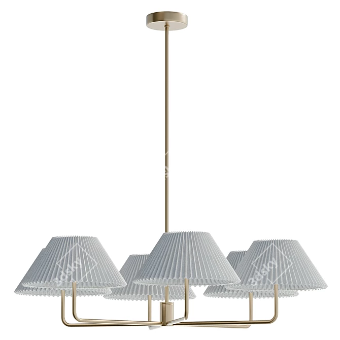 Elegant Harriett Chandelier 3D model image 2