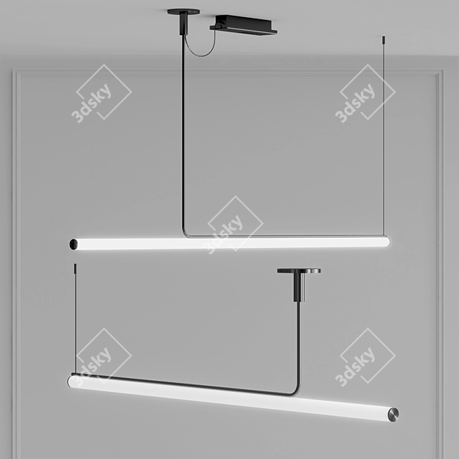 Elegant Ambrosia Ceiling Light 3D model image 2