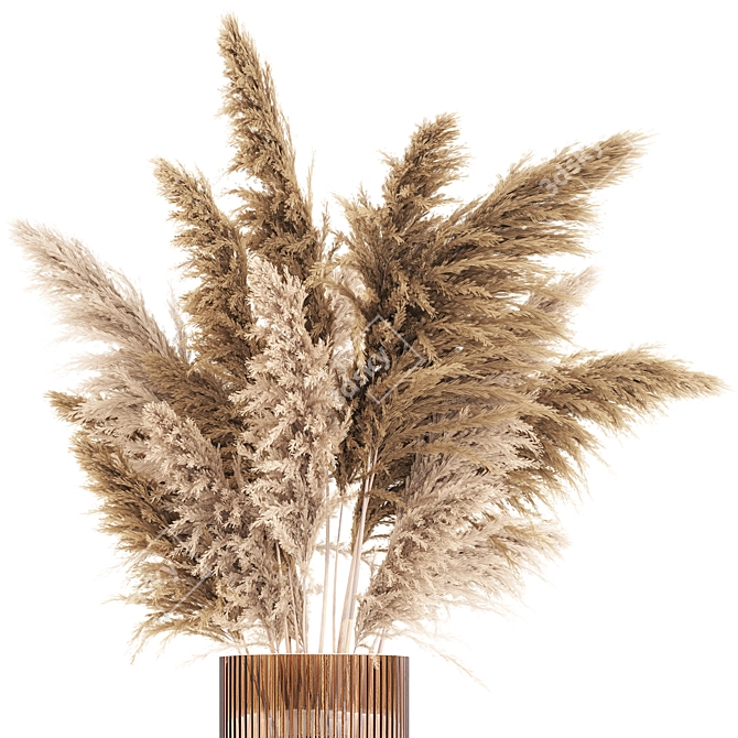 Luxury Pampas Grass Bouquet 3D model image 3