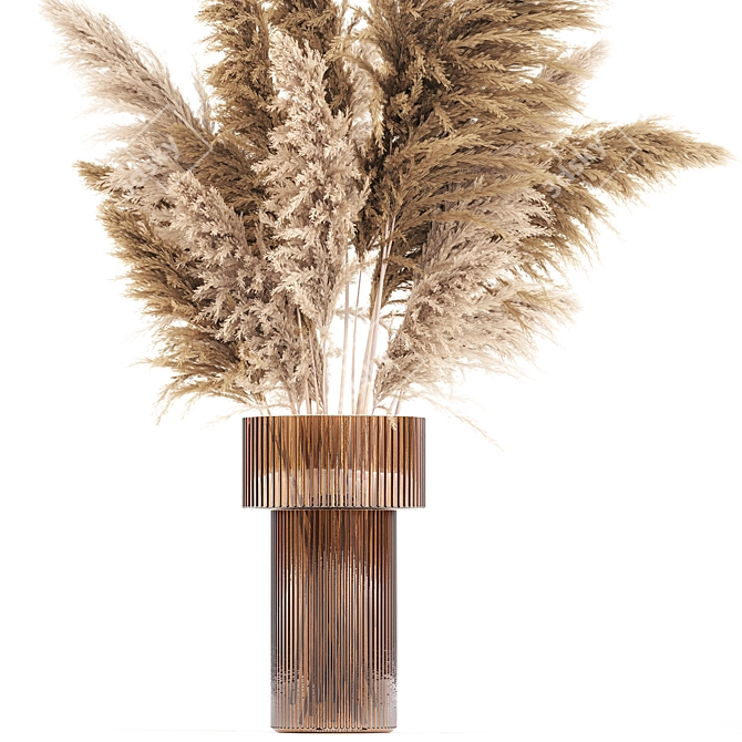 Luxury Pampas Grass Bouquet 3D model image 4