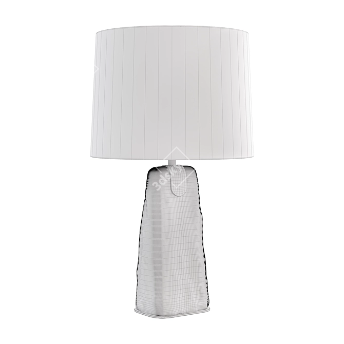 Elegant Single Lamp in Gold 3D model image 3