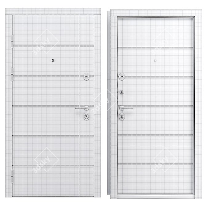Metal Front Door Arizona (Berez) 3D model image 4