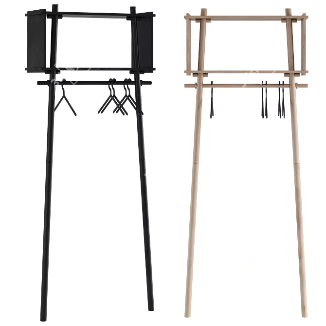 WOUD TÖJBOX Wardrobe Collection 3D model image 1
