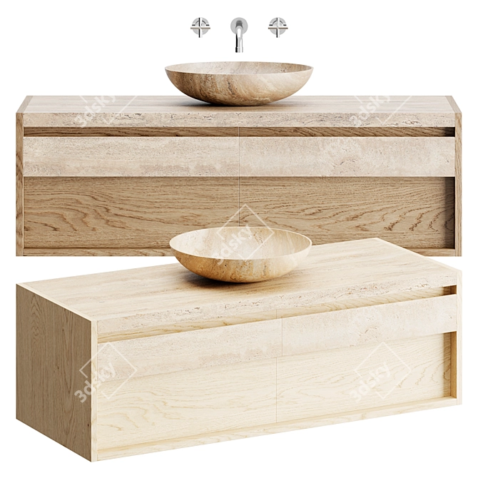 Kreoo Linear Vanity Furniture 3D model image 1