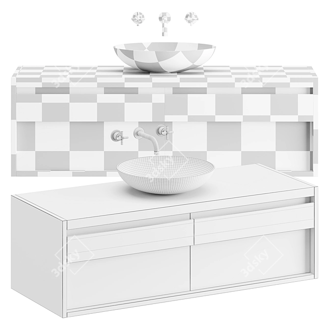 Kreoo Linear Vanity Furniture 3D model image 2