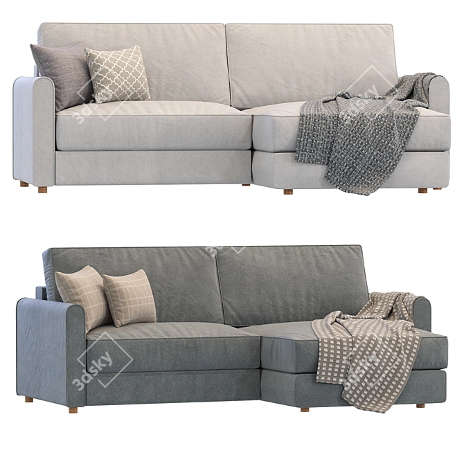 Modern Lille Sofa Divan Furniture 3D model image 1